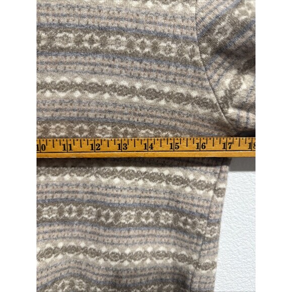Talbots Sweater Womens Small Fair Isle Tan Wool/Rayon - Picture 9 of 10